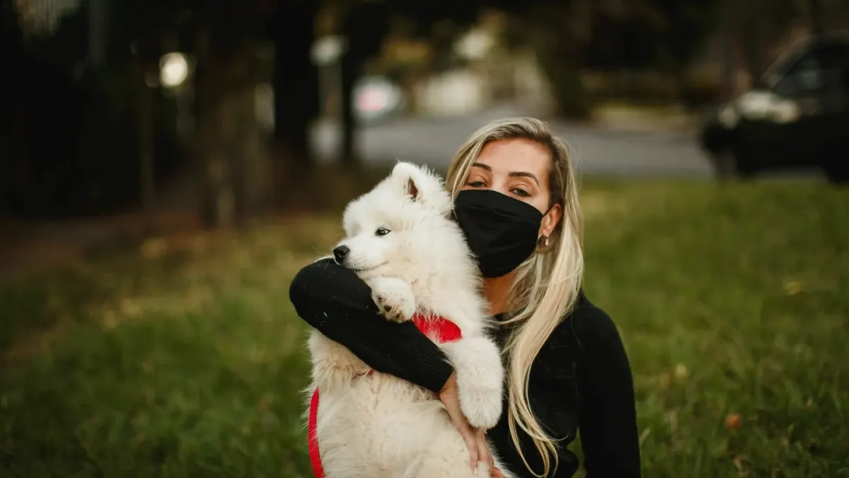 Dog and owner together
